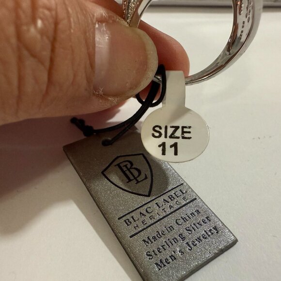 Blac Label Heritage Sterling Silver Cubic Zirconia Ring Size 11 - Picture 5 of 8